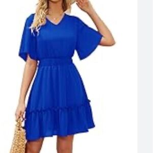 Elegant Blue Mini Dress